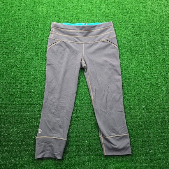 Athleta Pants - Athleta Pants Womens Small Gray Leggings Stretch Capri Workout Gym Yoga